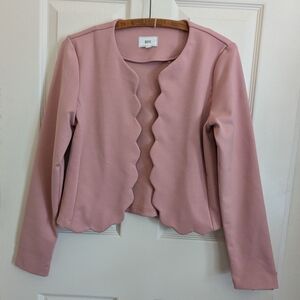 New Never Worn Mauve HAVE Size Small Jacket Blazer With Scalloped Edge